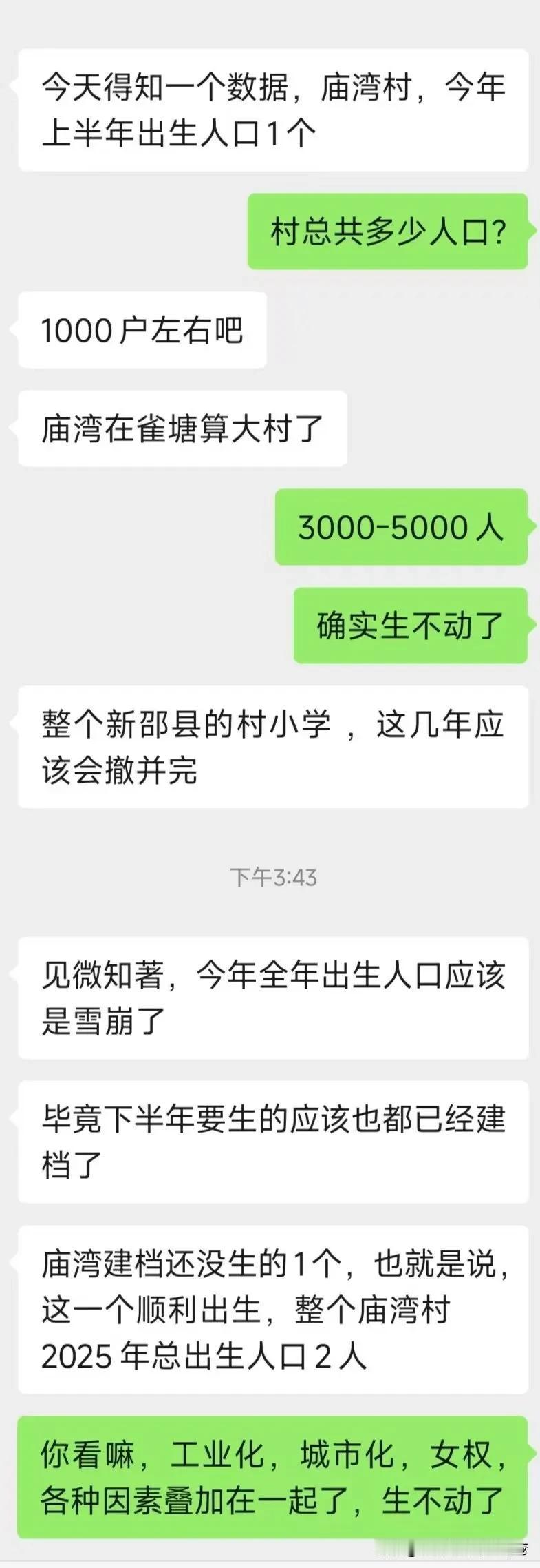 再过二十年，大学招不满……在网上看到一则消息令人大吃一惊。一个叫庙湾村的地方