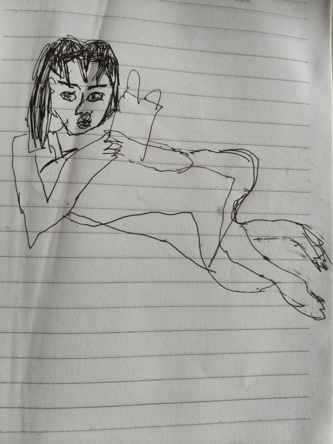 不知道哪个小朋友画的，别说还挺传神[大笑][大笑][大笑][大笑]​​​