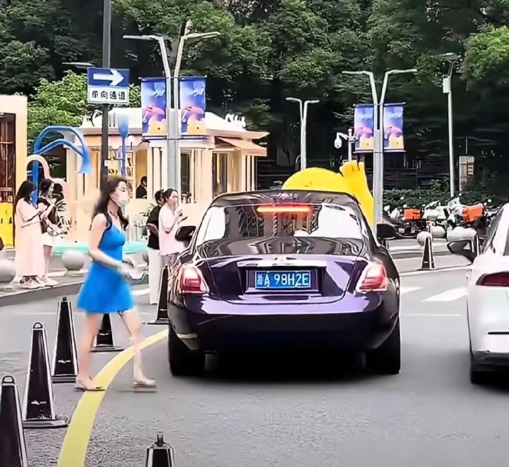 宗馥莉的劳斯莱斯，配了双拖鞋。紫色幻影停在杭州街头，车窗摇下，是张熟悉的脸。