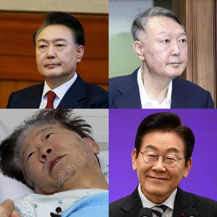 李在明和尹锡悦都染发了？两人没有保养的状态下，皆有银丝。权利是男人最好的保鲜剂