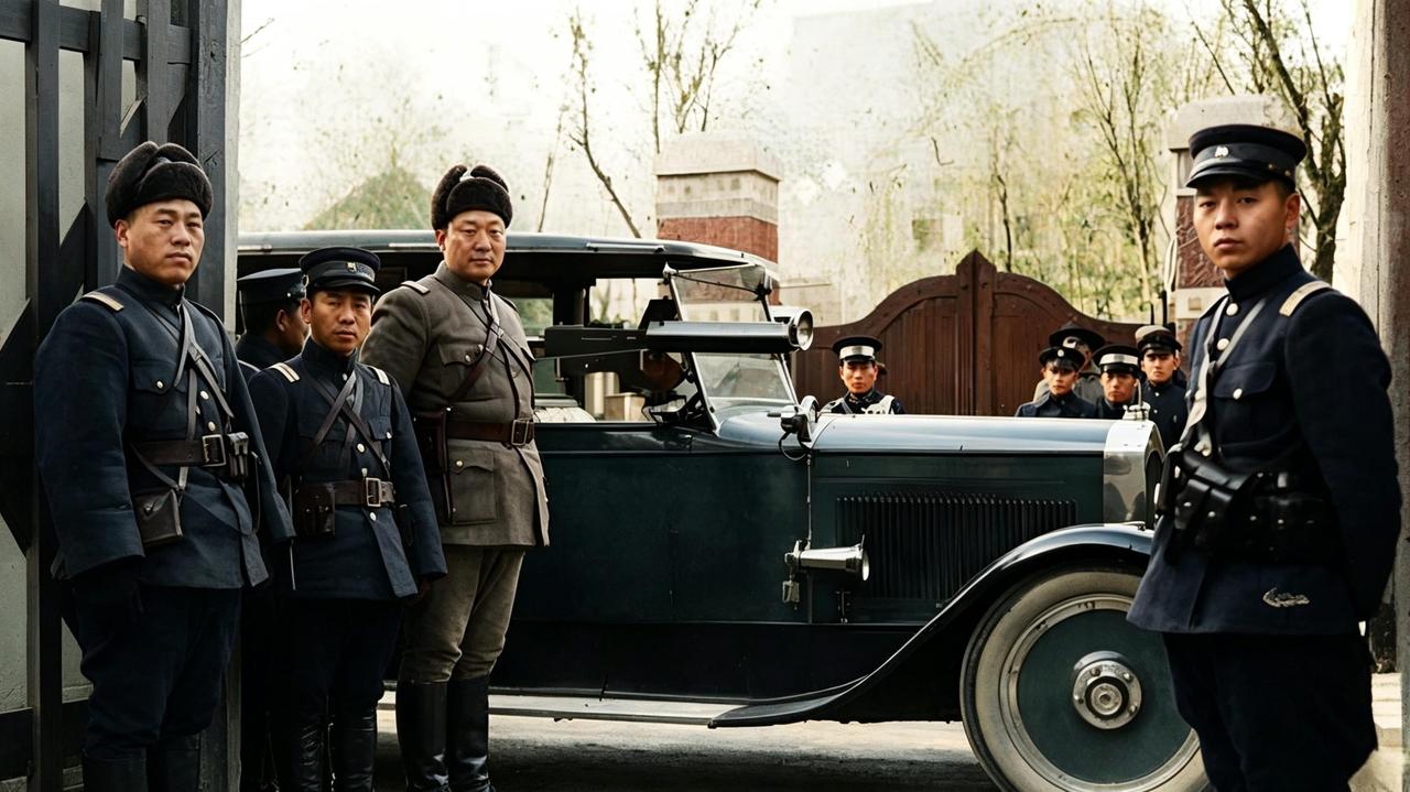 这是东北王张作霖奉天一号座驾。这辆装甲轿车上装配勃朗宁M1917水冷七点六二毫