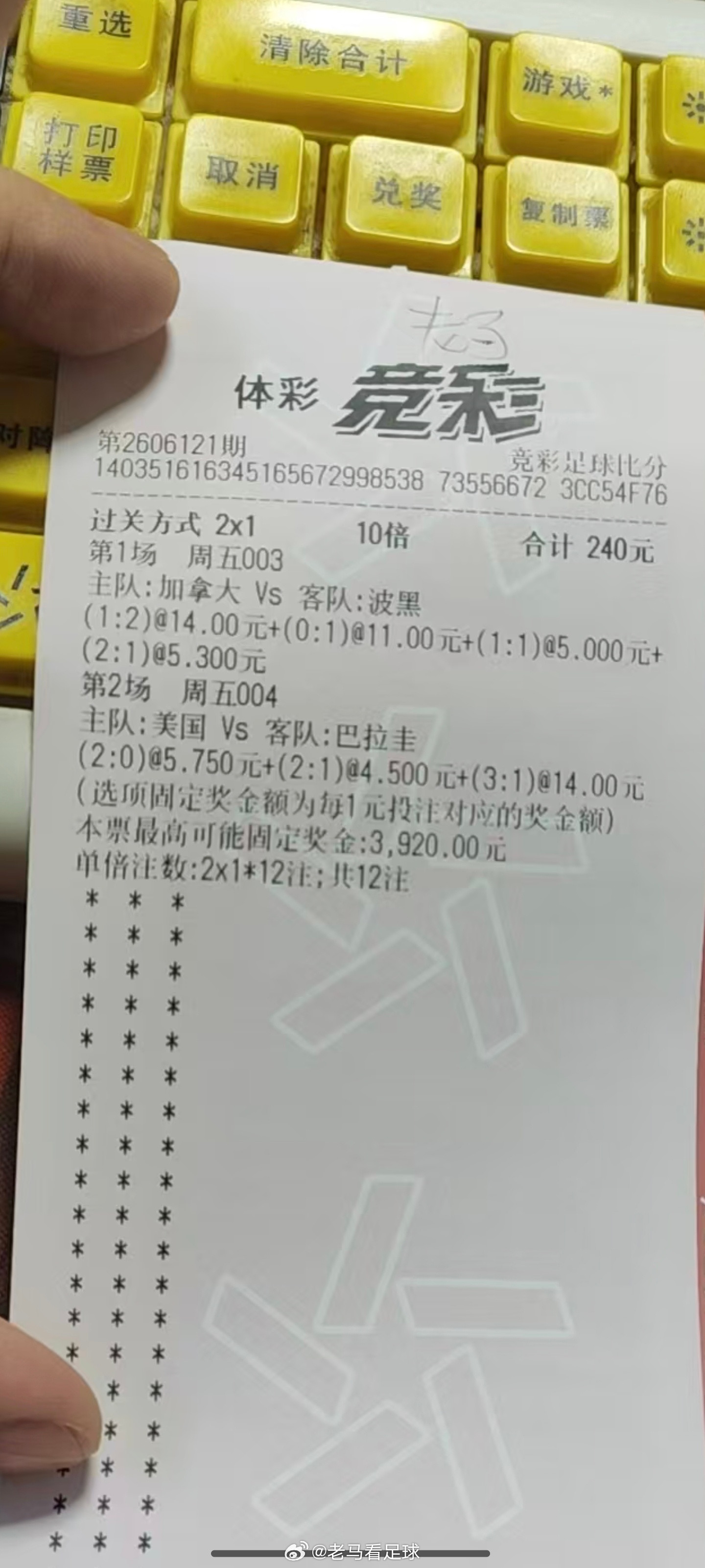 我说我是预测界扛把子吧美国3比1巴拉圭加拿大1比1波黑