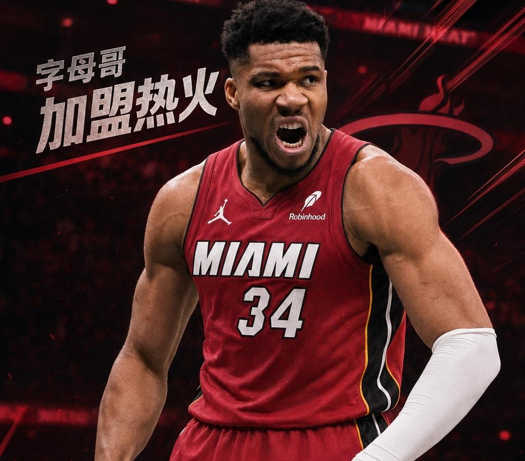 字母哥终于把天赋带到了热火，雄鹿真是亏麻了！！据ESPN名记ShamsChar