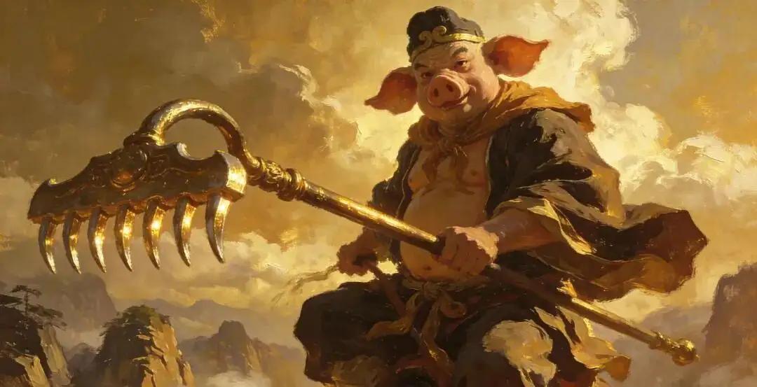 被贬猪八戒为何不上交九齿钉耙？背后大佬没人敢惹《西游记》里，猪八戒被贬下凡