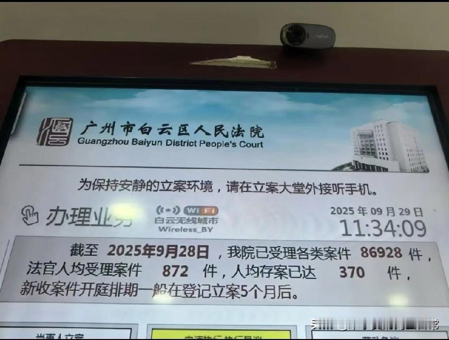 法院案件审不完，根本审不完！去法院立案，被一块显示屏惊掉下巴：案件排期直接