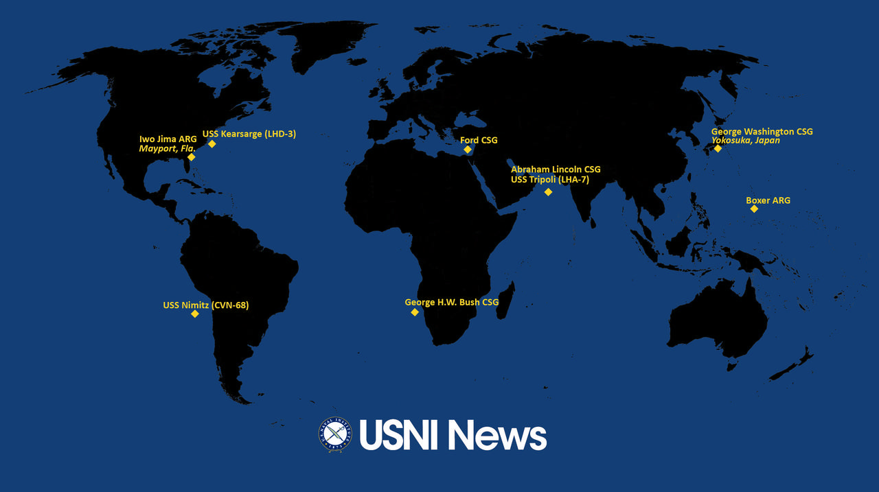 美国海军部署态势（4/14更新）