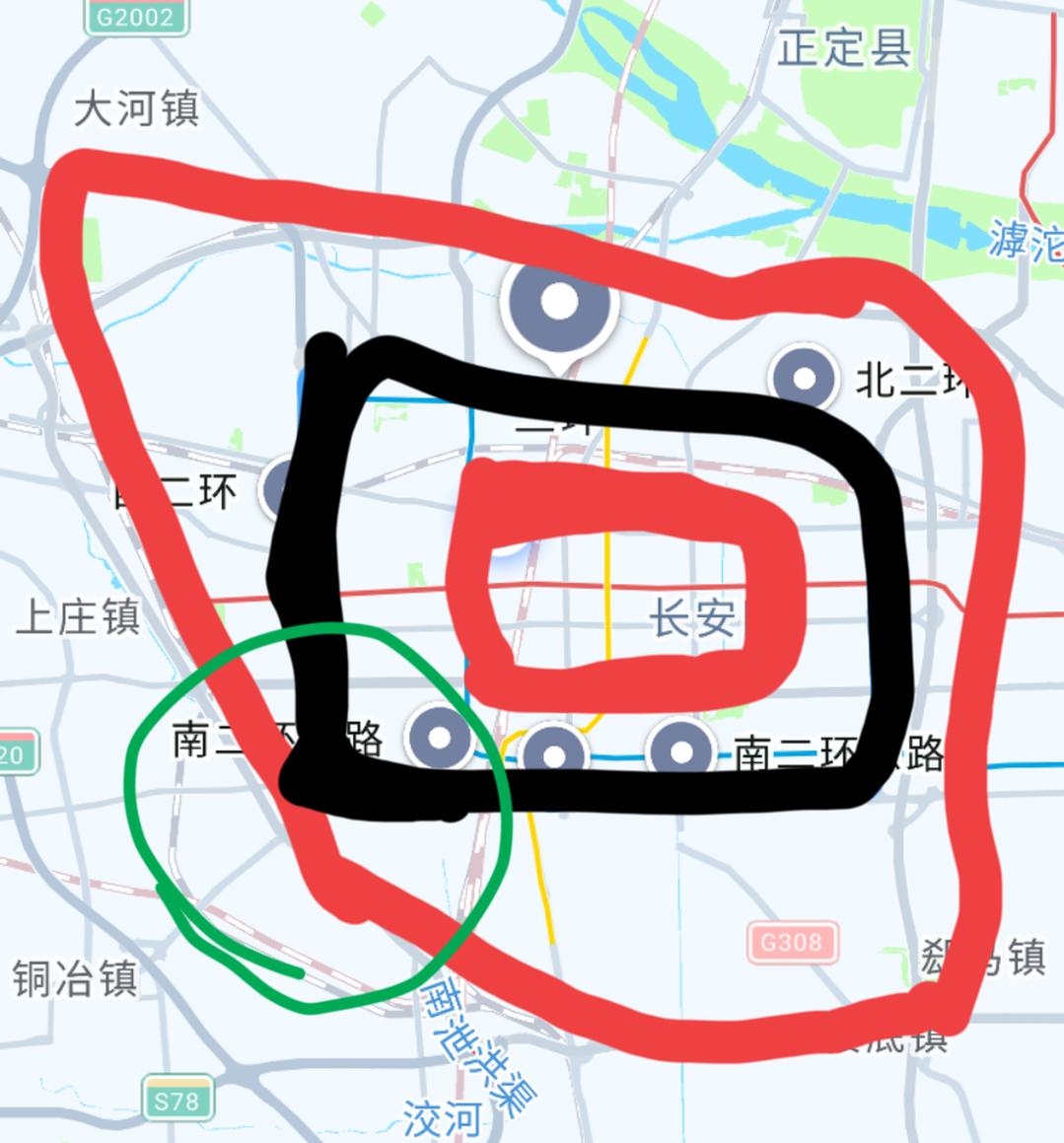 【石家庄的冷知识？】网友发视频说：“错位”的石家庄南三环在石家庄南二环里边！我看