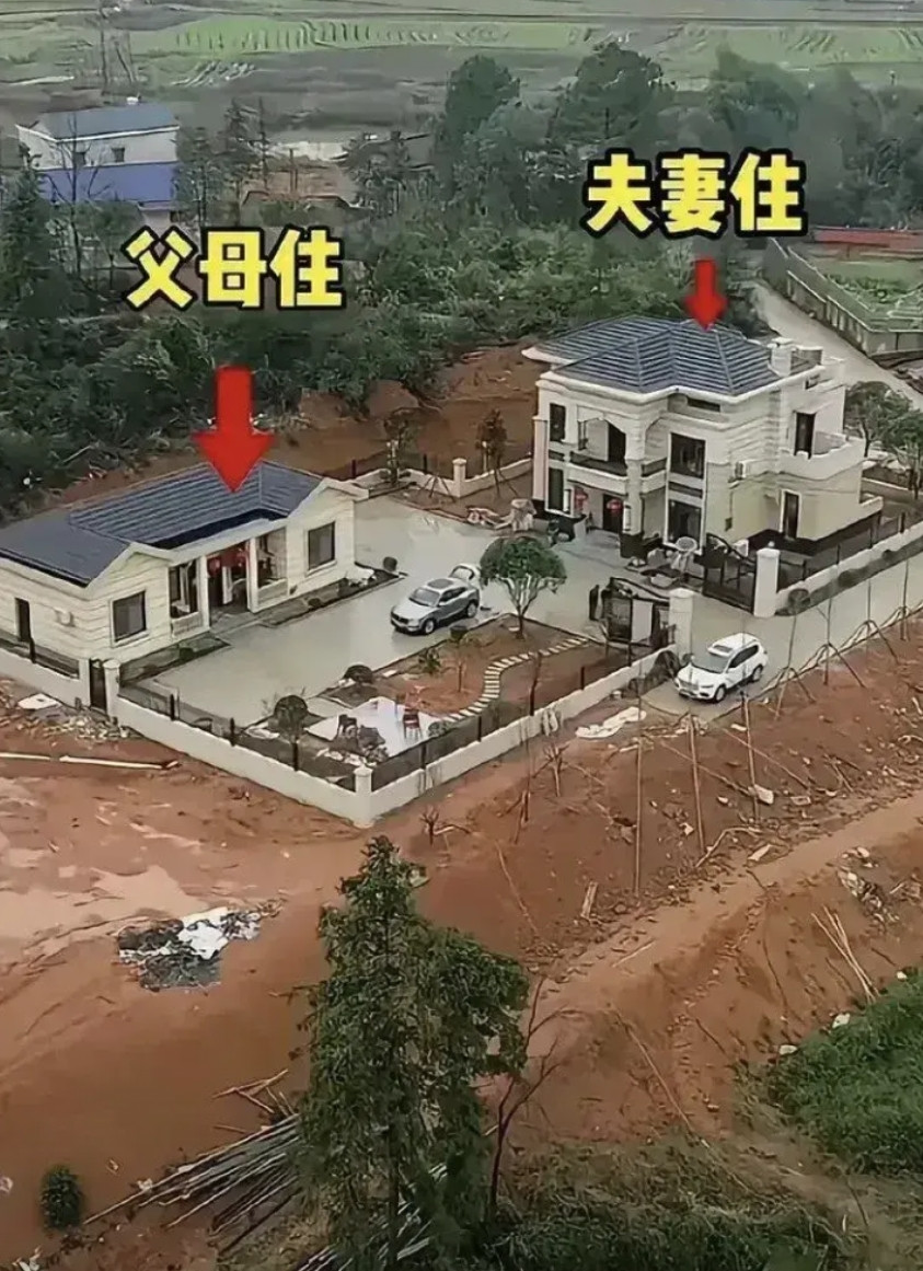 这房子盖好，装修好，没有几百万搞不起来，这孩子真孝顺。