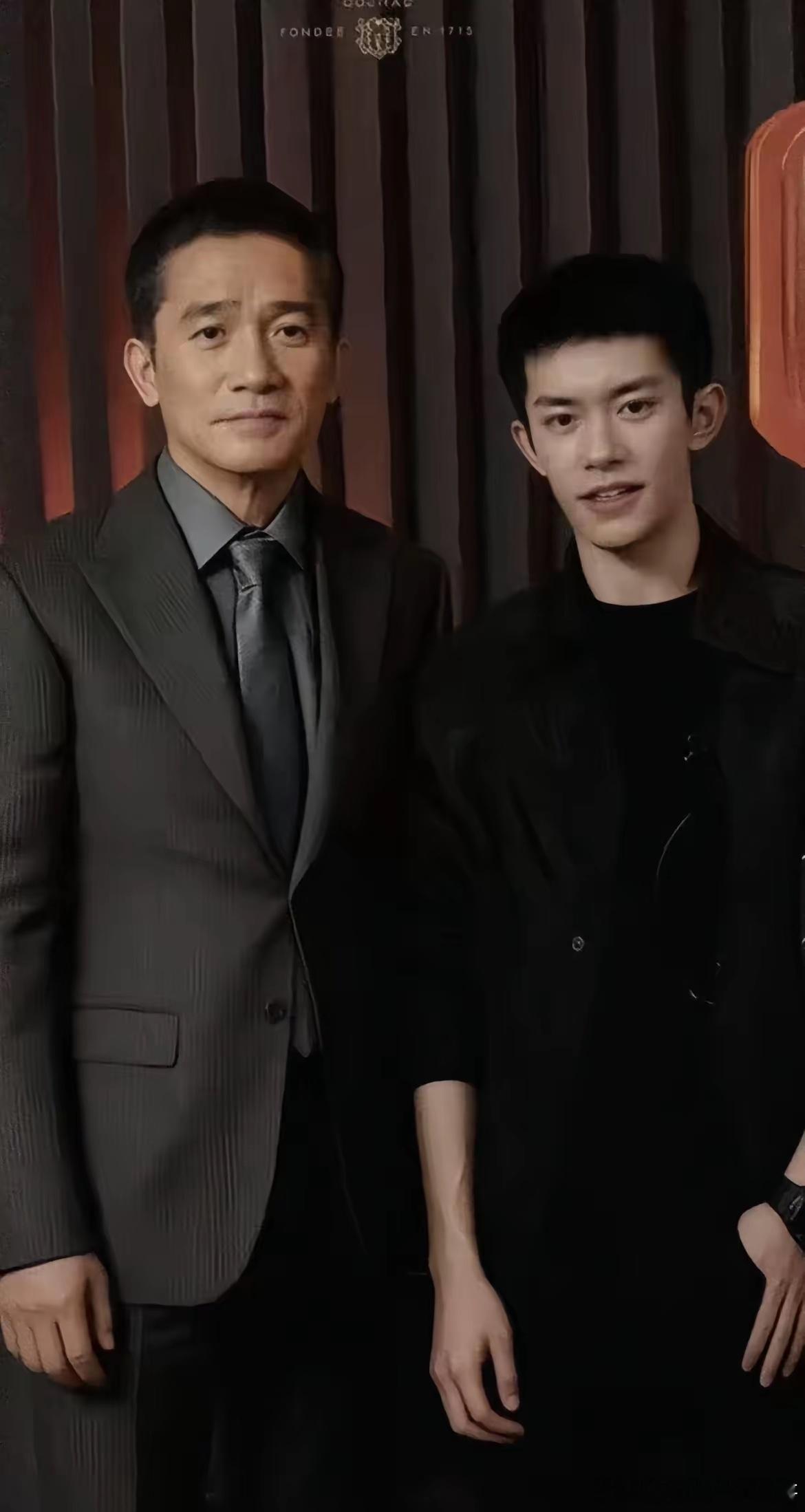 梁朝伟167，易烊千玺站直163，这里没站直好显矮，都是影帝1