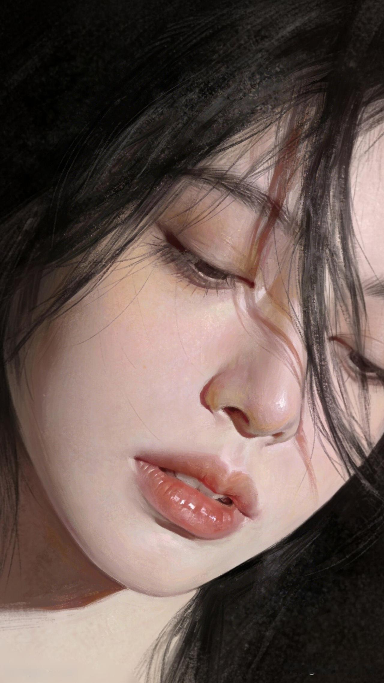 闭目思量，情深似海。怎样能拍好烈焰红唇的女人沉睡中的少女，细腻的肌肤，温柔的闭