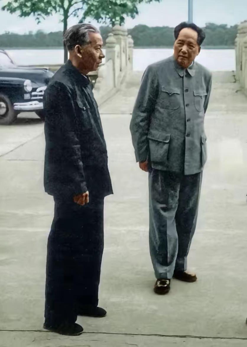 毛主席、刘主席，严肃认真的交流、探讨着…中国的建设发展，该怎么走？照搬苏联还是