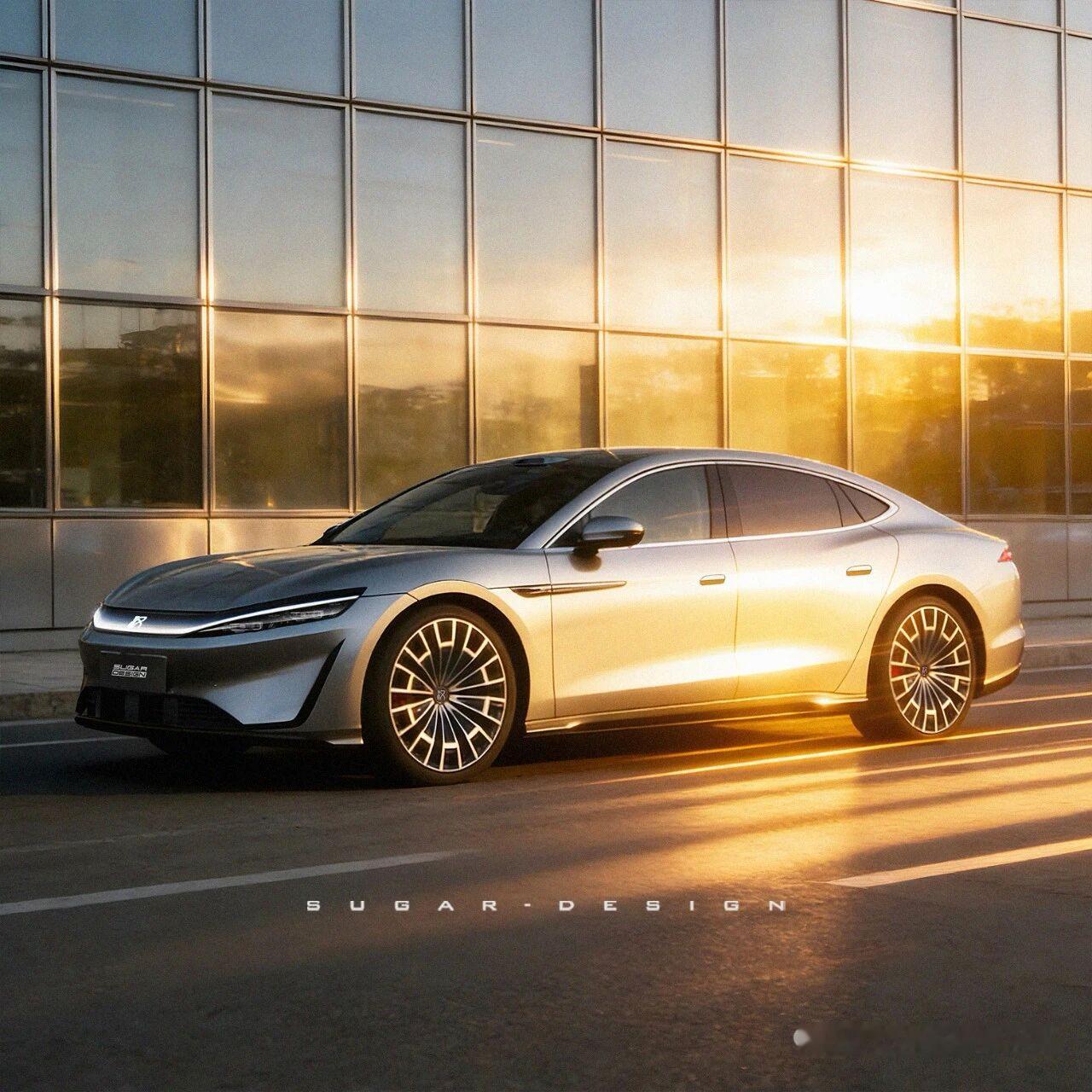 感觉大家对比亚迪“大汉”的期待很高，纷纷有渲染图出来了。这是我见过最好看的一组渲