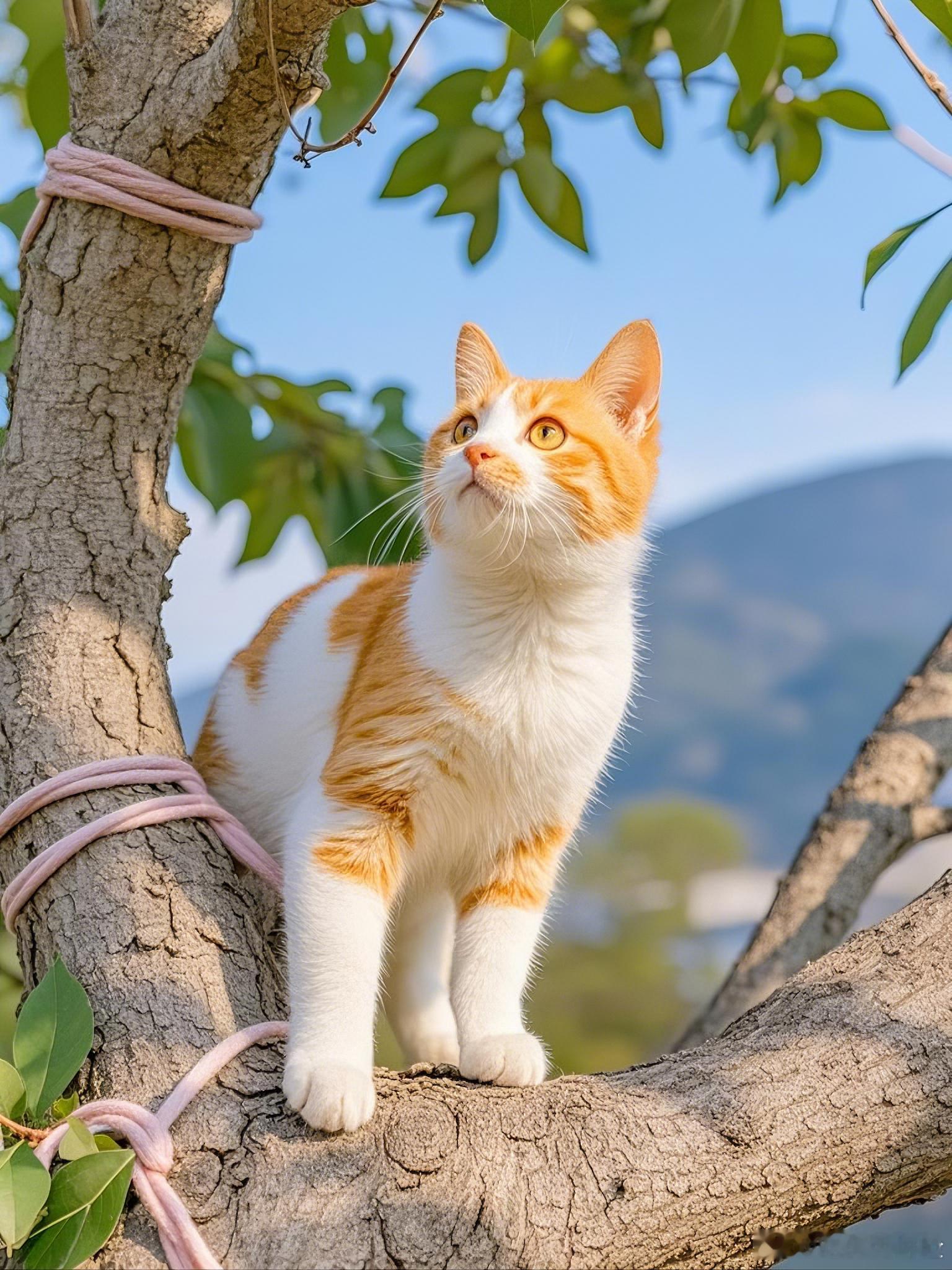 小猫咪就是喜欢爬高高的！