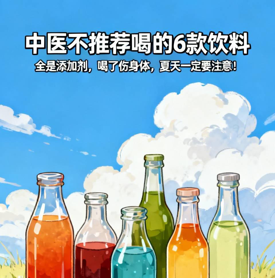 中医不推荐喝的6款饮料，全是添加剂，喝了伤身体，夏天一定要注意！第一款：碳酸