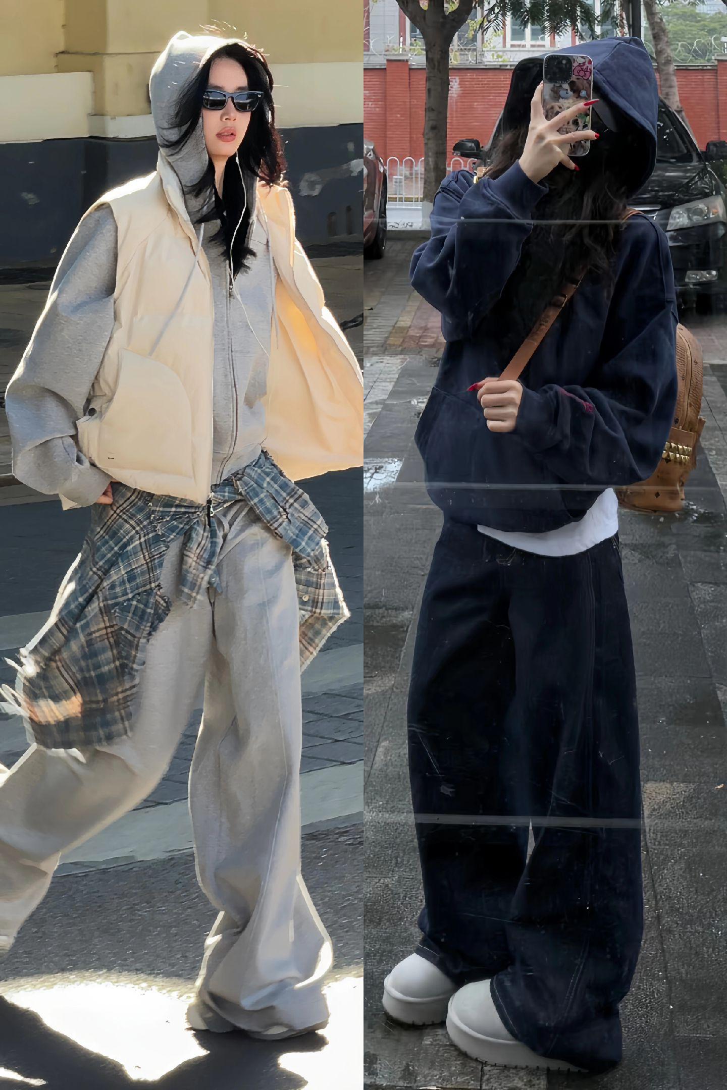 酷酷的初冬穿搭。