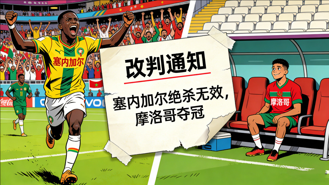 第一次听说洲际大赛决赛可以改判的人夺冠庆典都结束了，现在冠军是摩洛哥的？实属活久