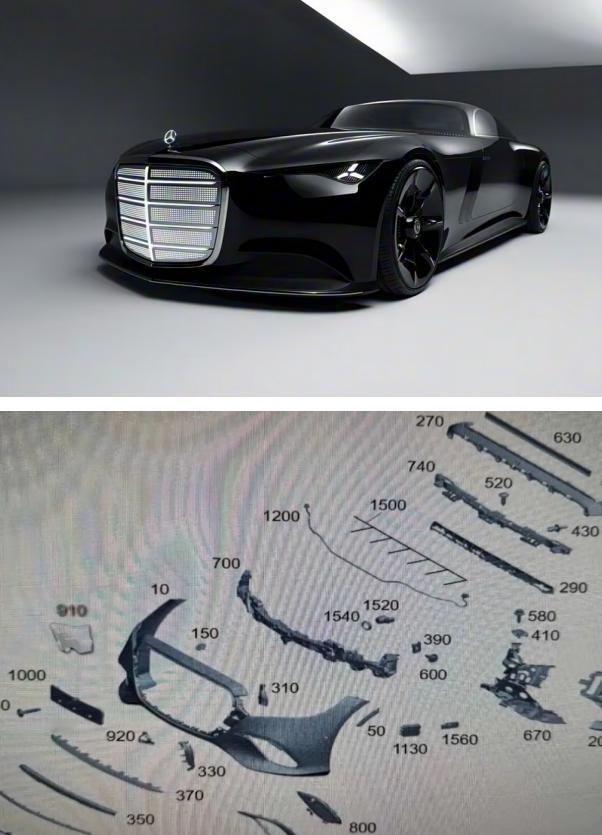 新款奔驰S级零件曝光吻合此前官方预告图日前，新款奔驰S级零件曝光，为我们展现