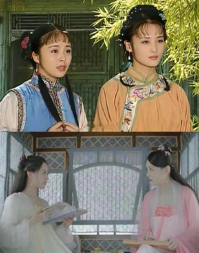 以前古装剧丫鬟基本上都有：小辫子，衣服颜色深，身高比小姐矮，永远在小姐身后……现