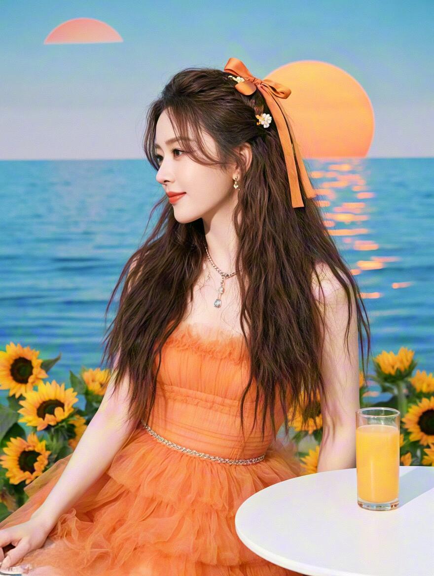 夏日海边少女