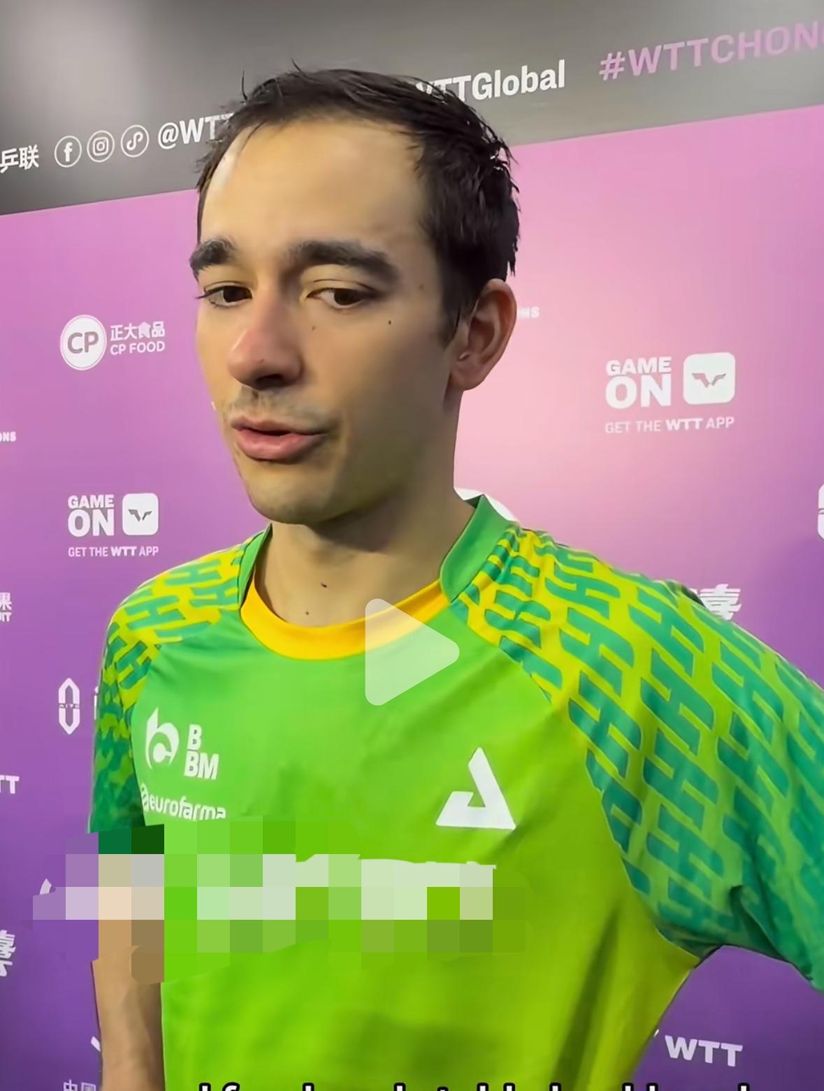 雨果赛后采访：自己是素食主义者，很遗憾在重庆不能品尝更多的美食！重庆冠军赛，