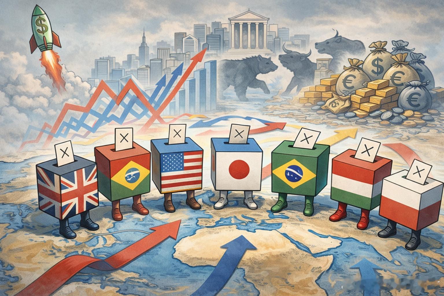 2026七场选举连环引爆：全球资金的下一次大挪移，盯紧这七个日历点全球市场本就夹