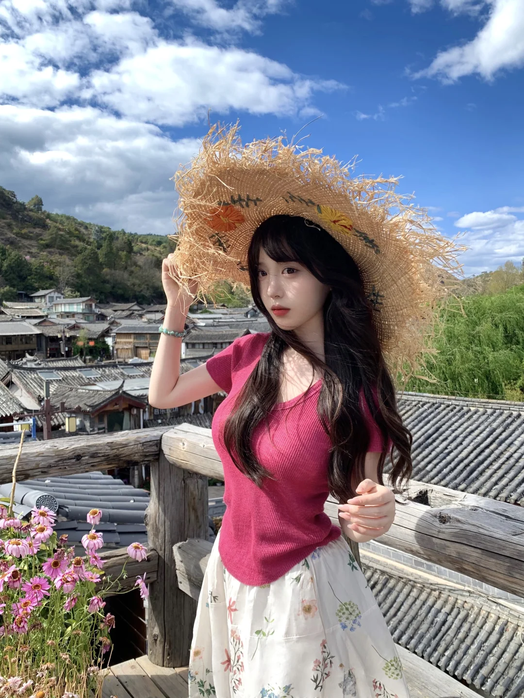 雪山下的小镇