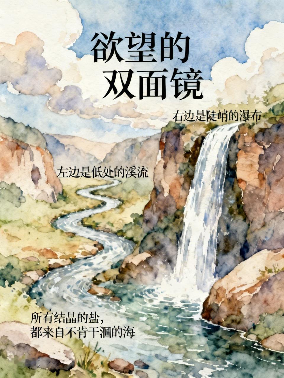 《欲望的双面镜》(现代诗)左边是低处的溪流随时可以俯身啜饮右边是陡峭的瀑