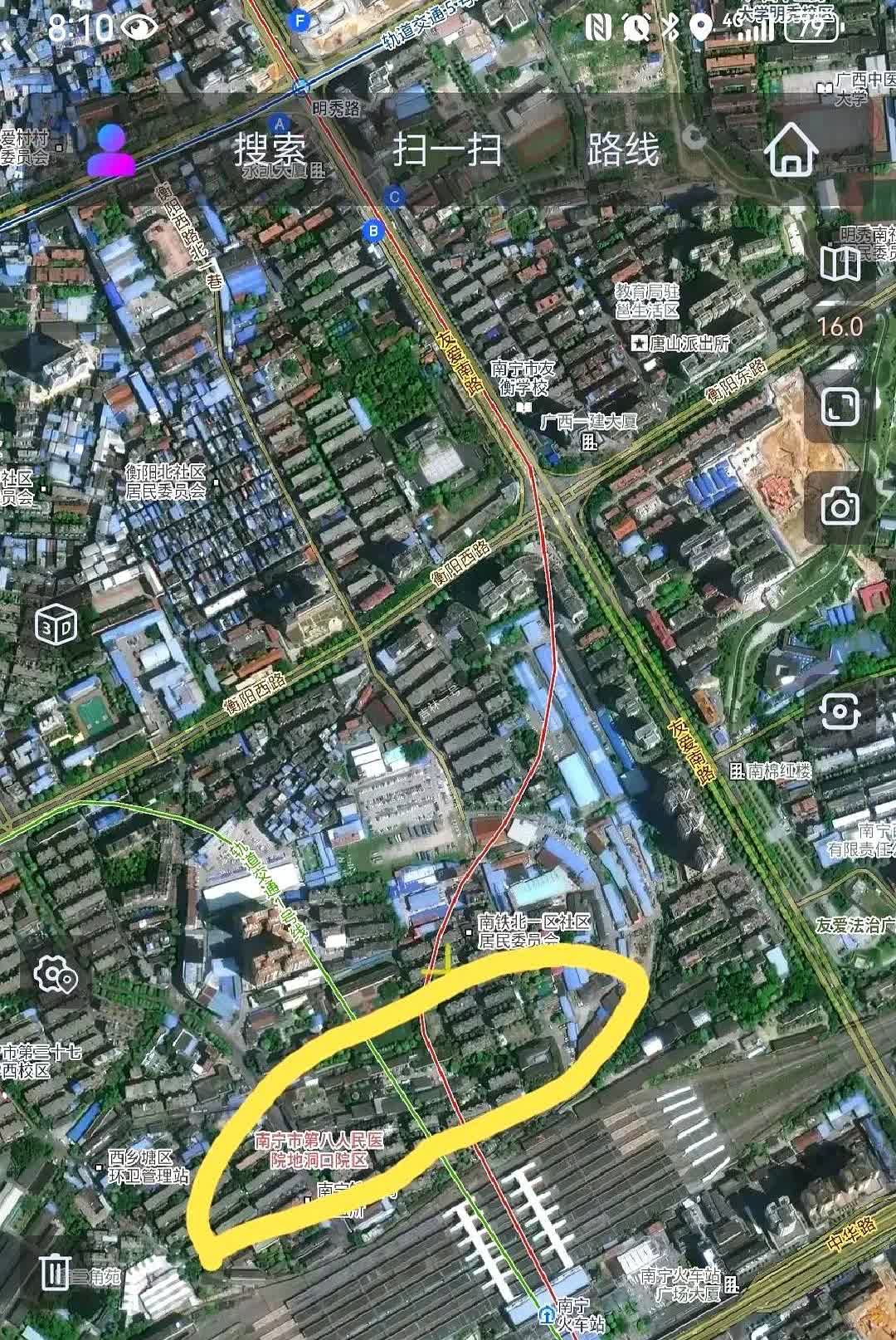 看到南宁火车站改扩建工程，要建设火车站北广场，看了一下火车站北边的这片区域，好像