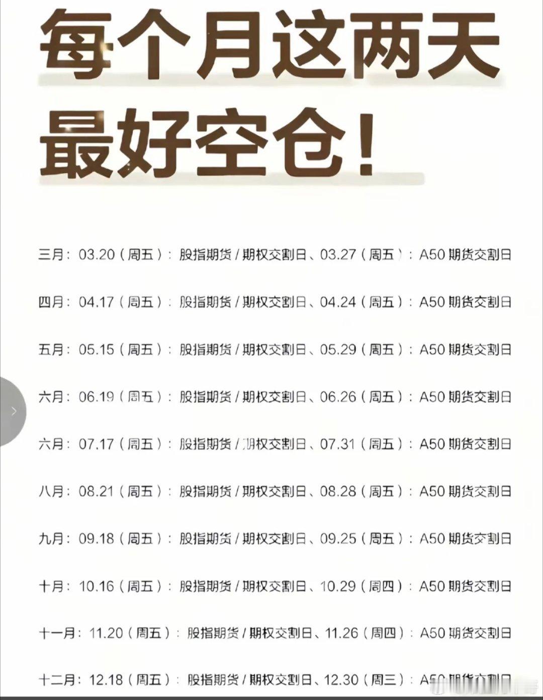 期货期权交割日，每月这两个时间点，新手一定要避开！A股老股民都知道，每月的期货、