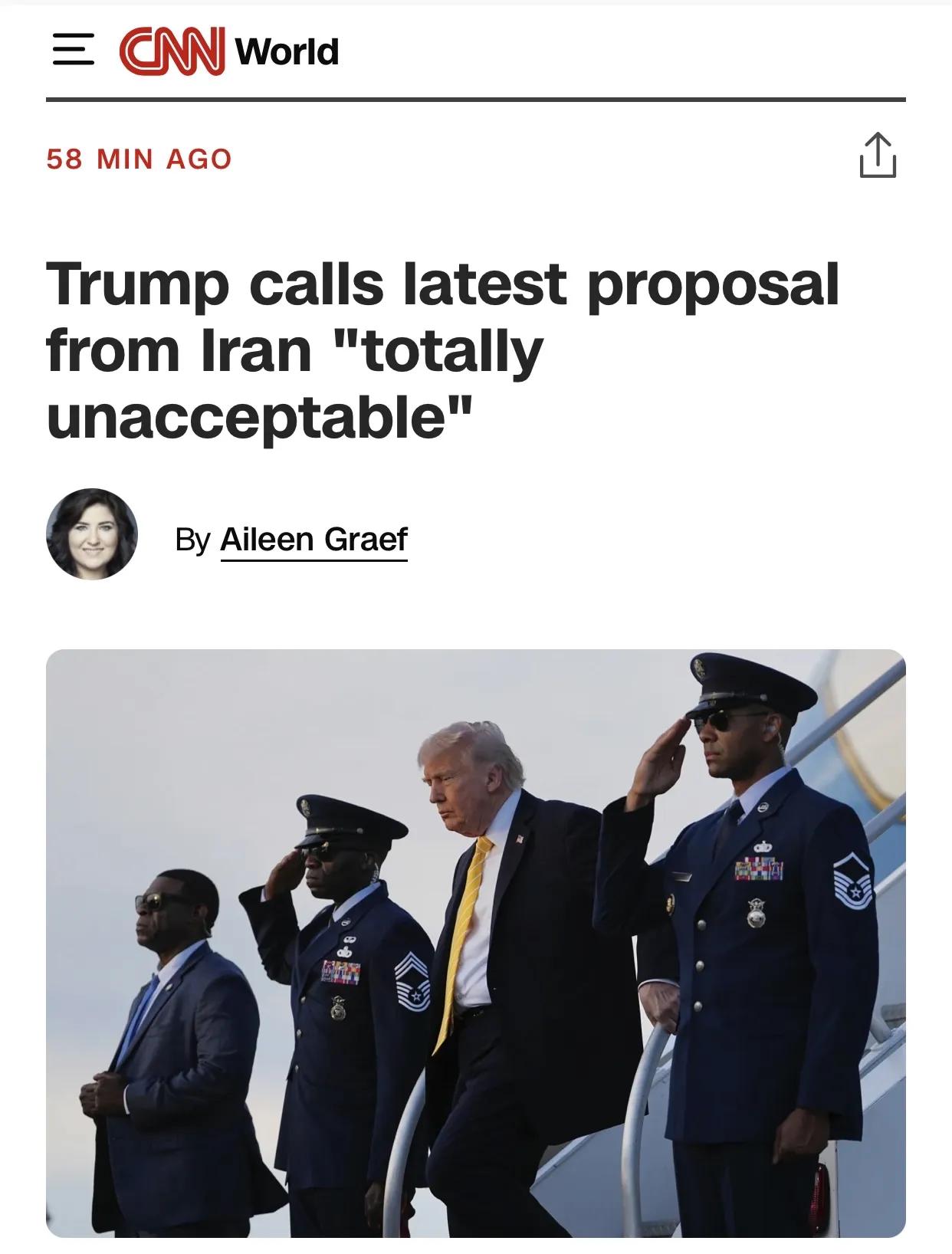 【气急败坏】美国有线电视新闻网(CNN)官网当地时间5月10日报道：在美伊两国