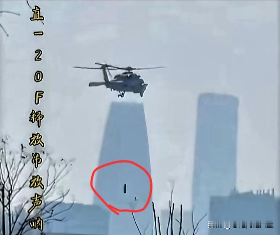 有点儿意思！[墨镜][墨镜][墨镜]第一次见我们海军的Z20F，进行声呐吊