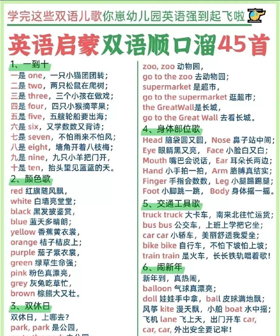 “顺口溜+语法+单词=王炸！”幼小衔接英语启蒙这样学很简单！让孩子把双语顺口溜，
