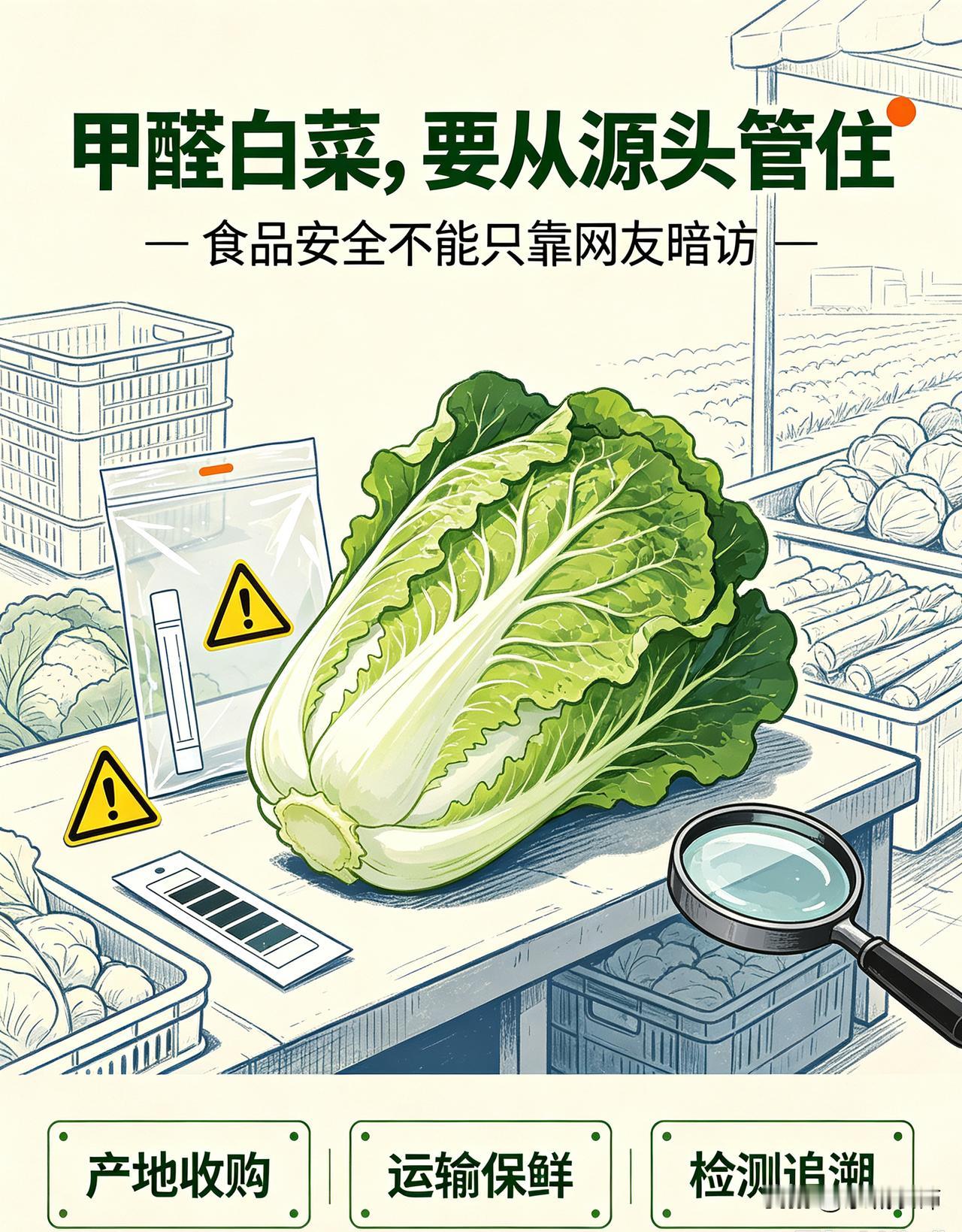 张家口甲醛白菜事件令人揪心，商贩为长途保鲜，违规使用致癌物甲醛浸泡白菜根部，严重