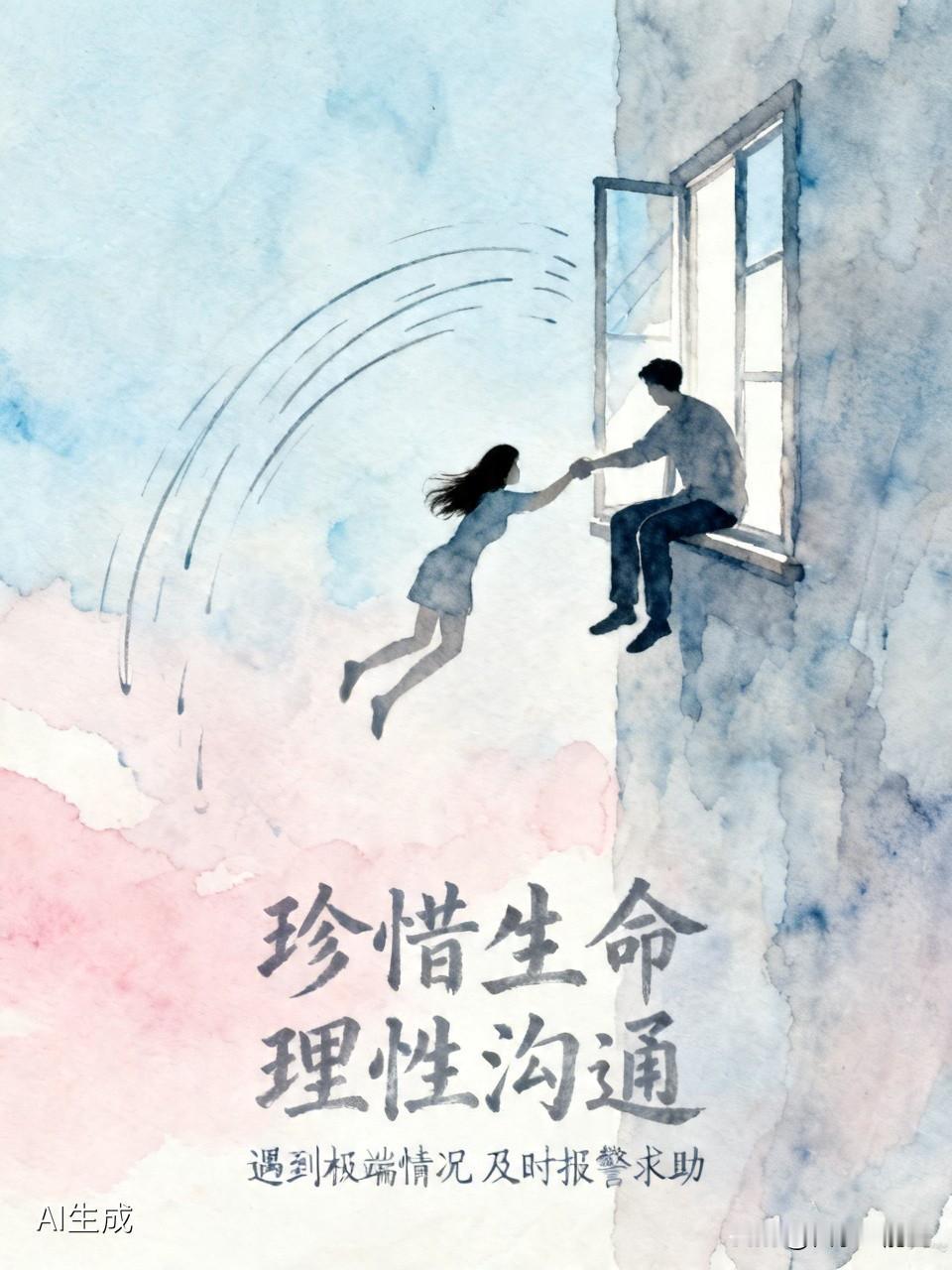 女子跳楼被男友拽5分钟后坠亡情侣酒后在家吵架，女子情绪失控翻窗跳楼，男友反