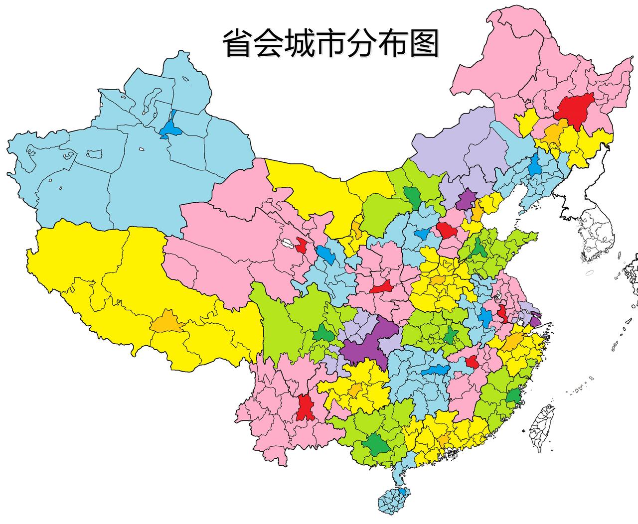 重庆市可以改名叫重庆省了，从这张地图上就能看出重庆市的面积之大。重庆1997