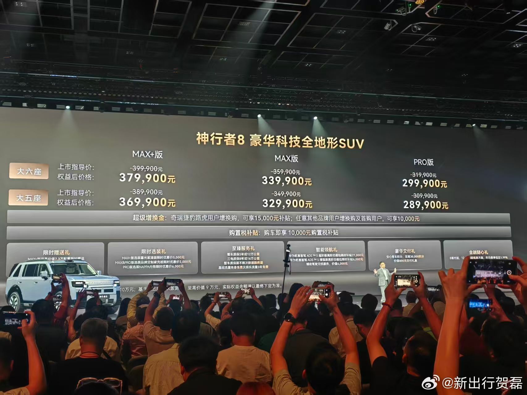 神行者8，预售时有人说贵，现在再来看看？：-PRO：六座299,900元，五