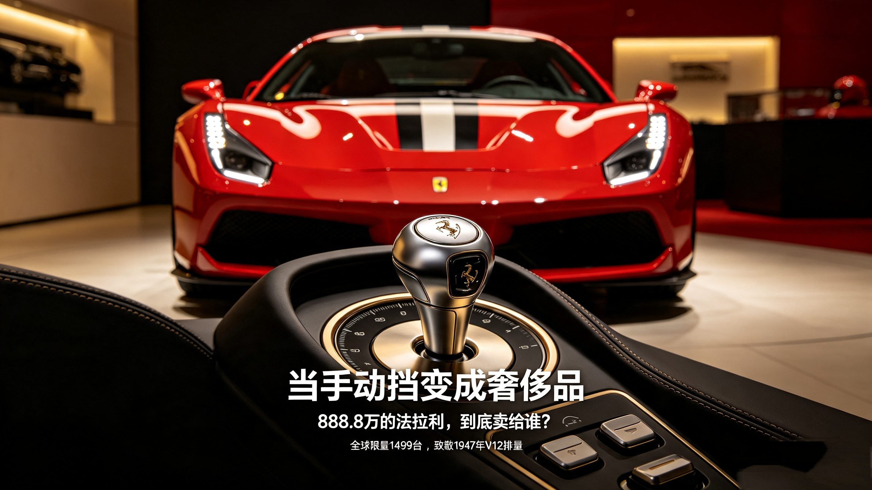 稀缺V12！法拉利打造别具一格的手动跑车888.8万限量1499台，法拉利推出特别手动挡车型如今，不