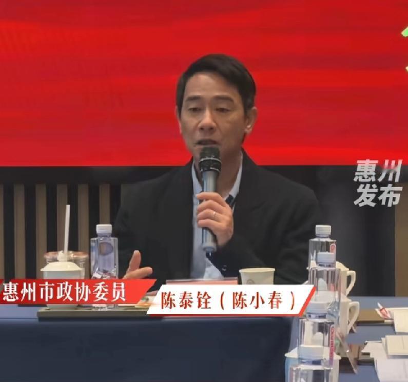 陈小春（陈泰铨）参加惠州两会！政协委员，这身行头一打扮，最帅陈小春！八二分发型梳