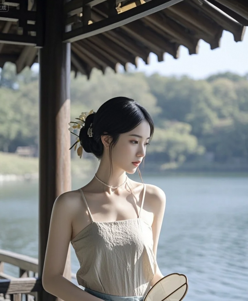 她的眼神，简直比湖水还深