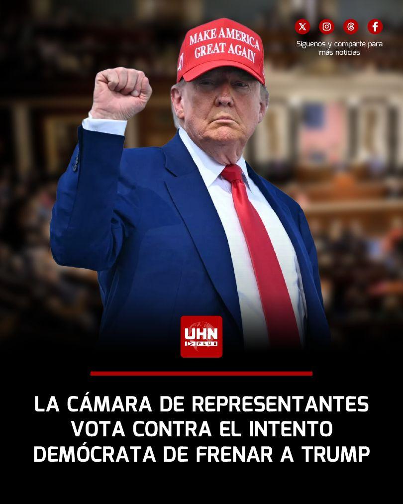 新闻快讯——美国众议院投票否决了民主党提出的一项决议，该决议旨在限制总统唐纳德·