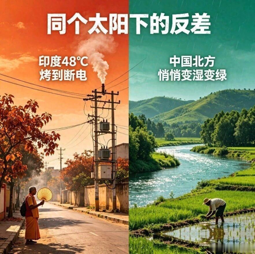同一太阳下，印度热到50多度，我国北方却变得又湿又绿！最近一个月，几乎每隔几天都