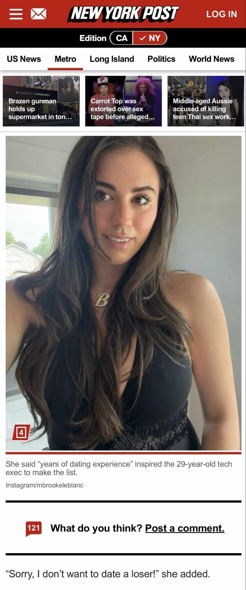 旧金山科技公司Corgi的29岁女高管BrookeLeBlanc，最