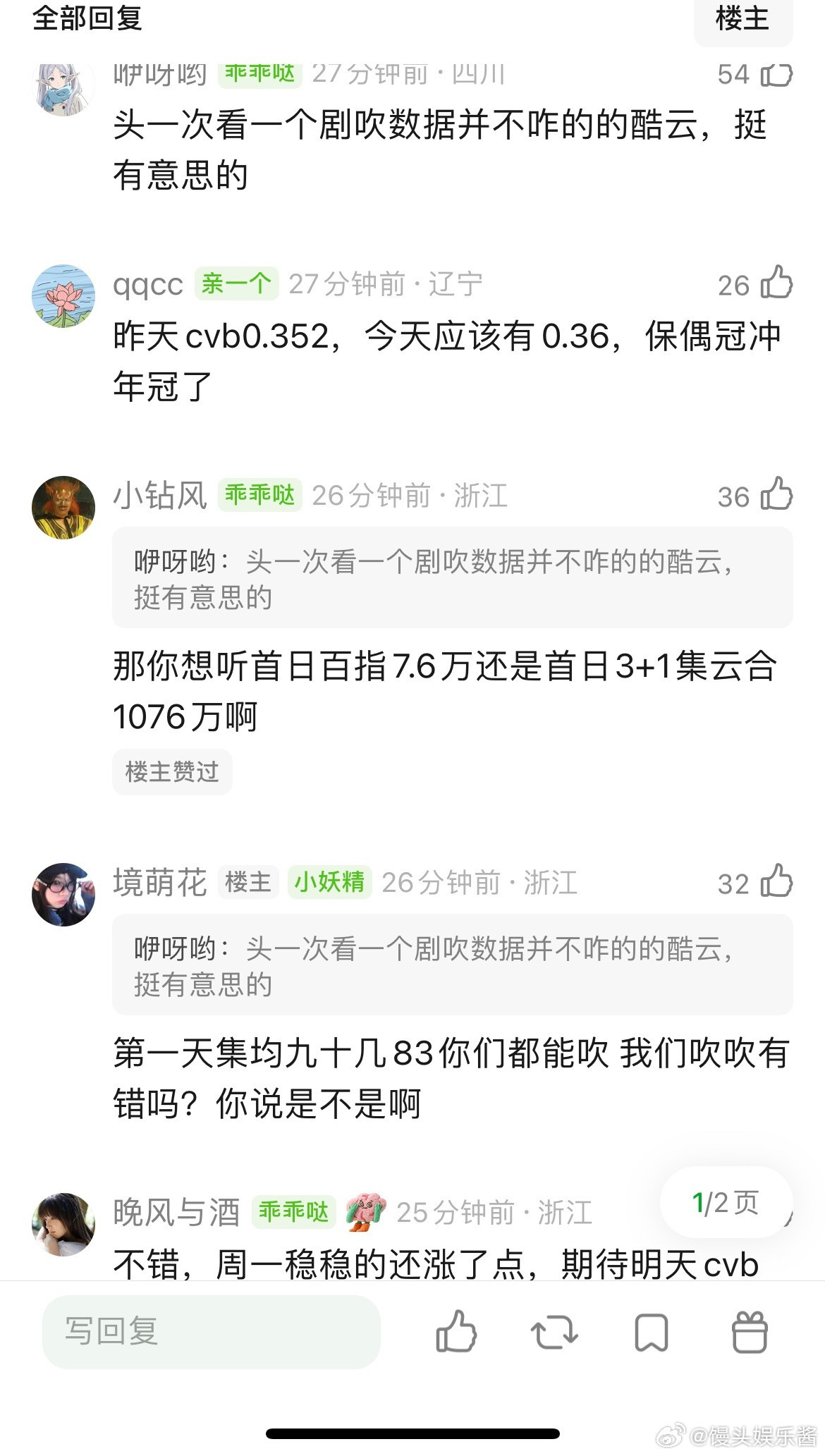 野狗骨头收视率降了很多吗