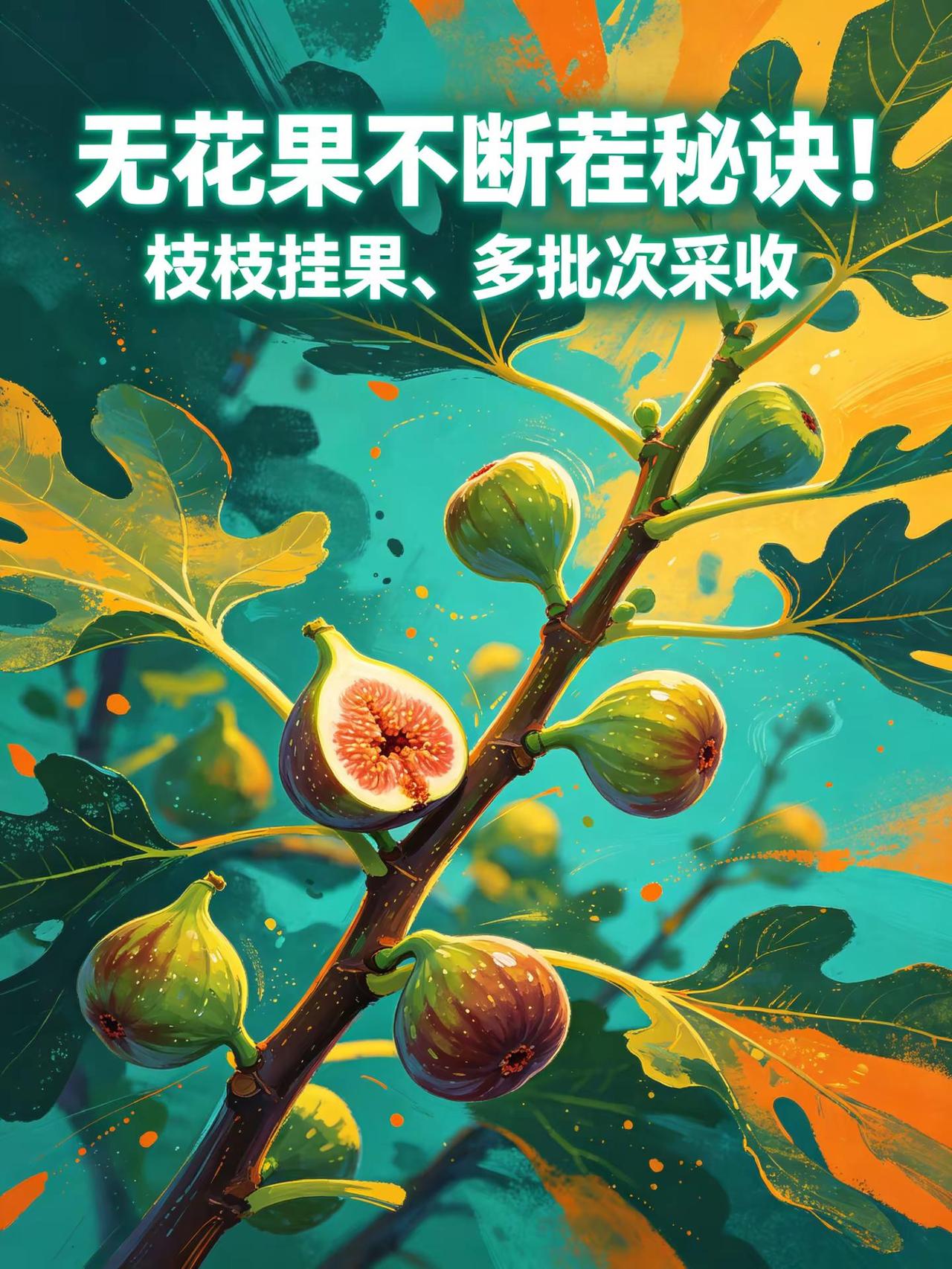 无花果不断茬秘诀！枝枝挂果、多批次采收。无花果种植