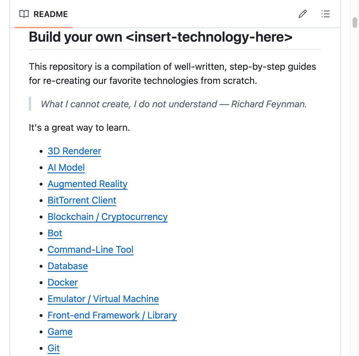 程序员圈估计要炸了，有人把全网从零开始造轮子教程都汇总到了一起，这个叫自