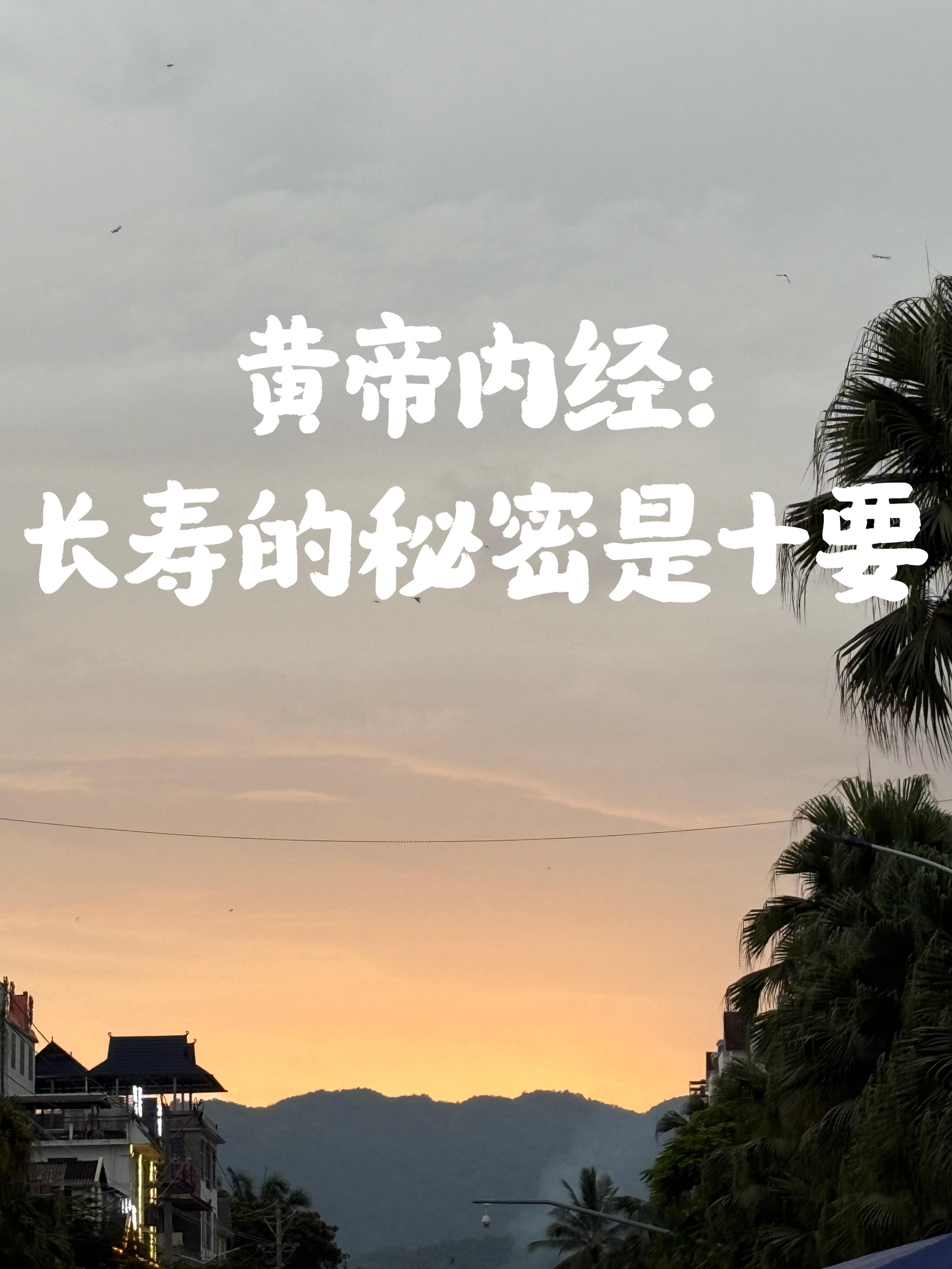 养生10要,长寿的秘诀《黄帝内经》主张“形与神俱,而尽终其天年”,从眉眼到手足,