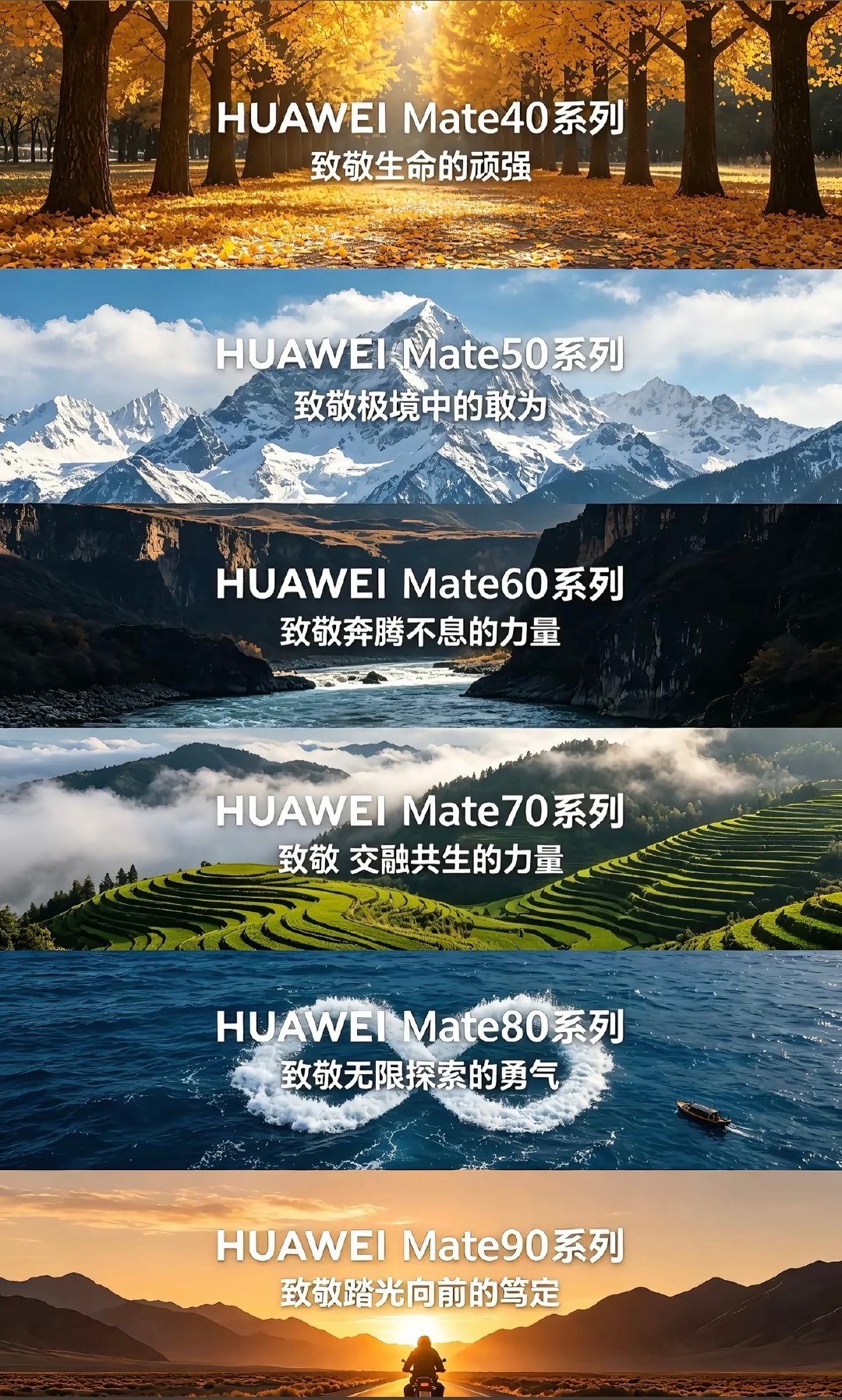 华为Mate系列发布会的标语，华为太不容易了，困难重重，轻舟已过万重山​