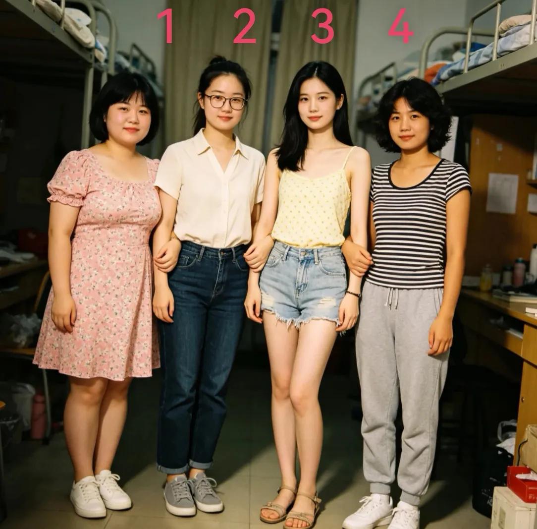 来做个选择题！彩礼都一样，这四个女生，你选哪一个当老婆？四个不同风格的女孩子，