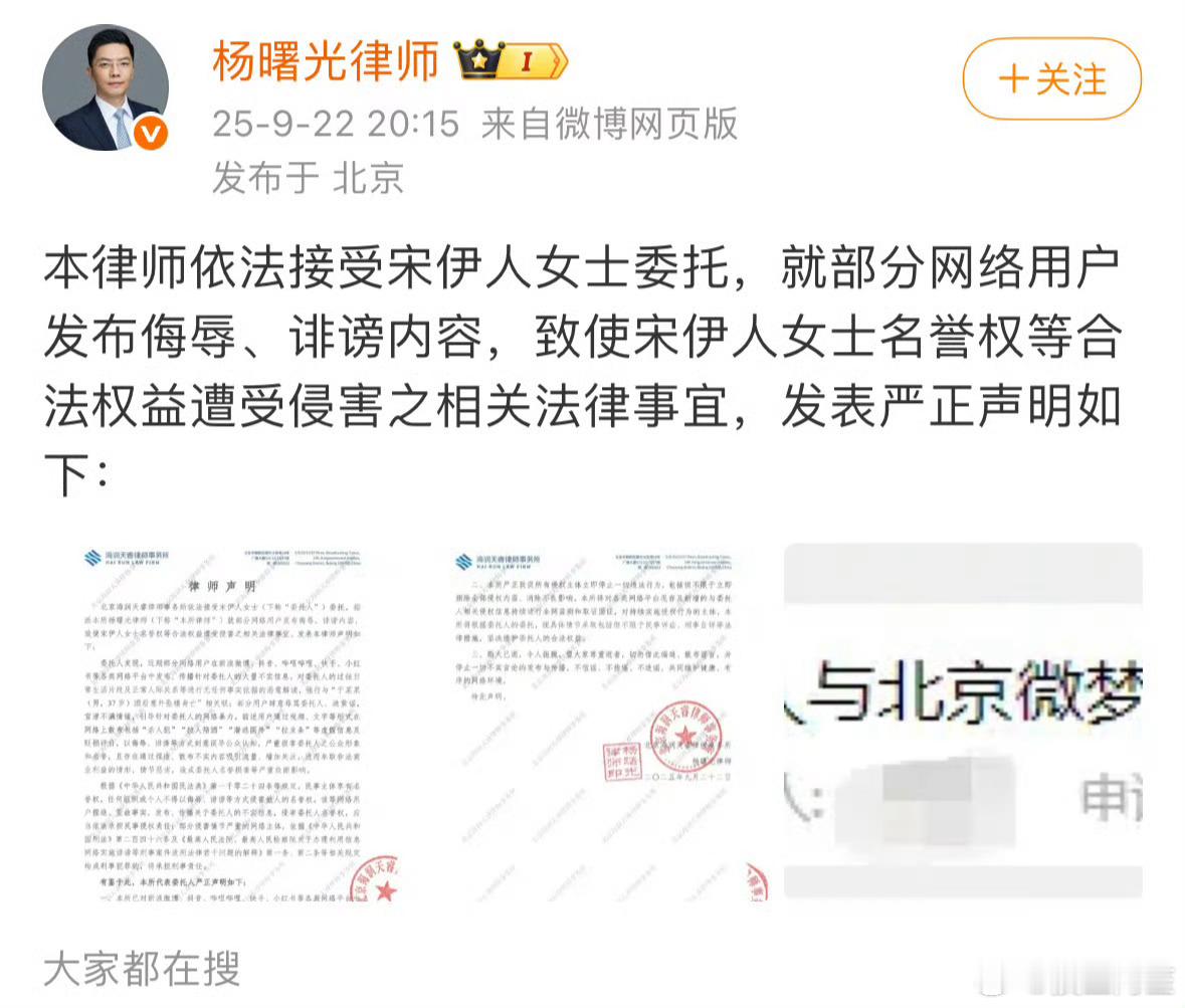 宋伊人也因为最近的风波发声明了……也是无妄之灾，但是感觉没用，不要太高估网民的智