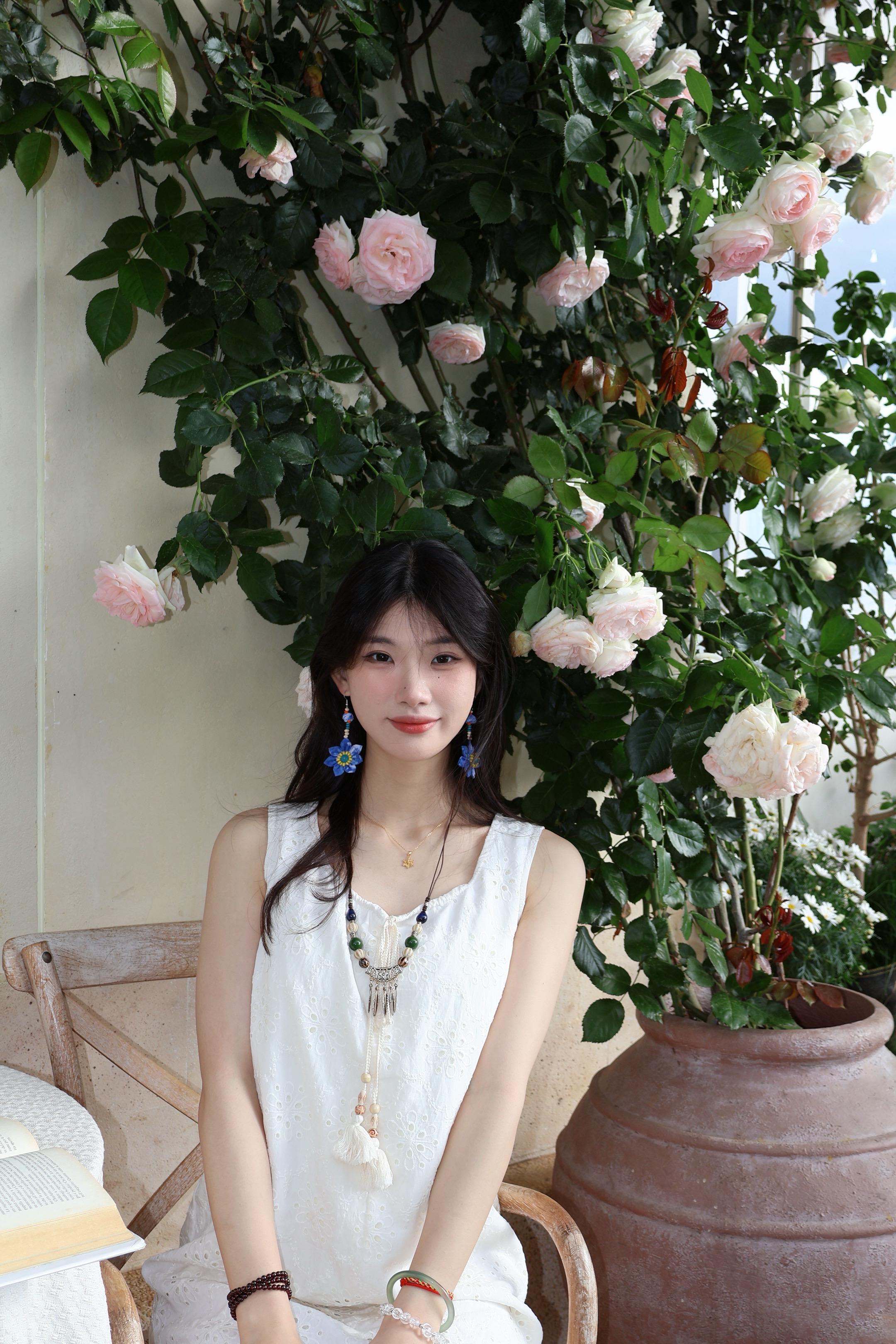 阳光 午后 鲜花 洱海边。想做一朵吸饱太阳的棉花